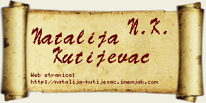 Natalija Kutijevac vizit kartica